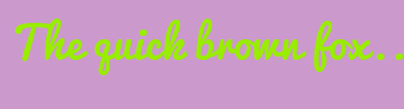 Image with Font Color 98ED00 and Background Color CC99CC